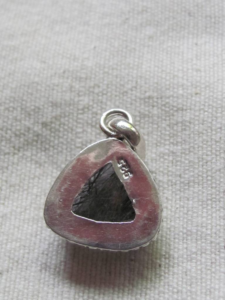 Pendant silver rutile quarts