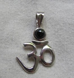 Pendant zilver Ohm onyx