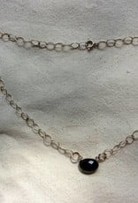 Necklace silver onyx