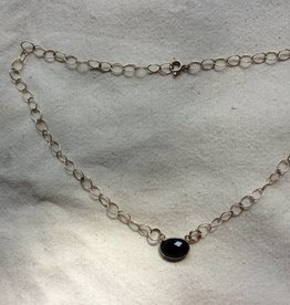 Necklace silver onyx