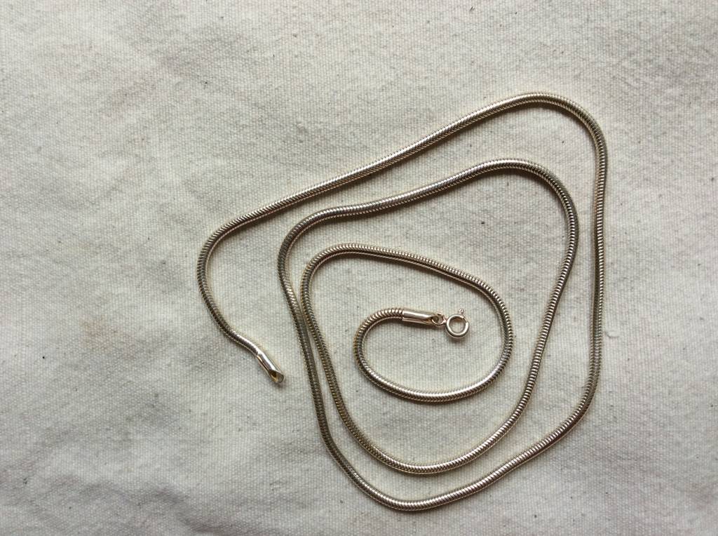 Necklace silver snake 2