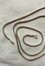 Halsketting zilver slang 2