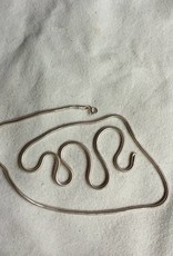 Necklace silver snake 1