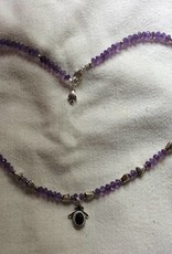 Necklace silver amethyst