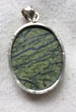 Pendant silver ossion jasper