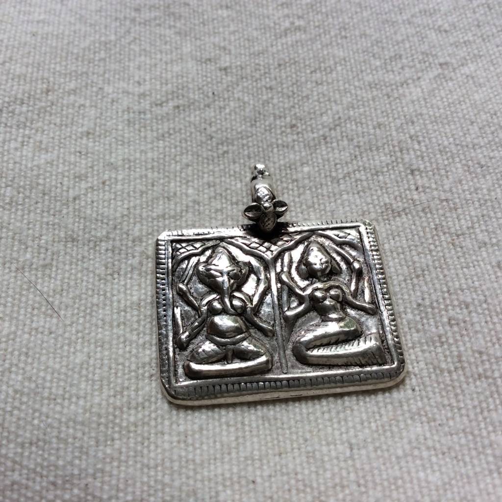 Pendant silver Ganesh Laxmi