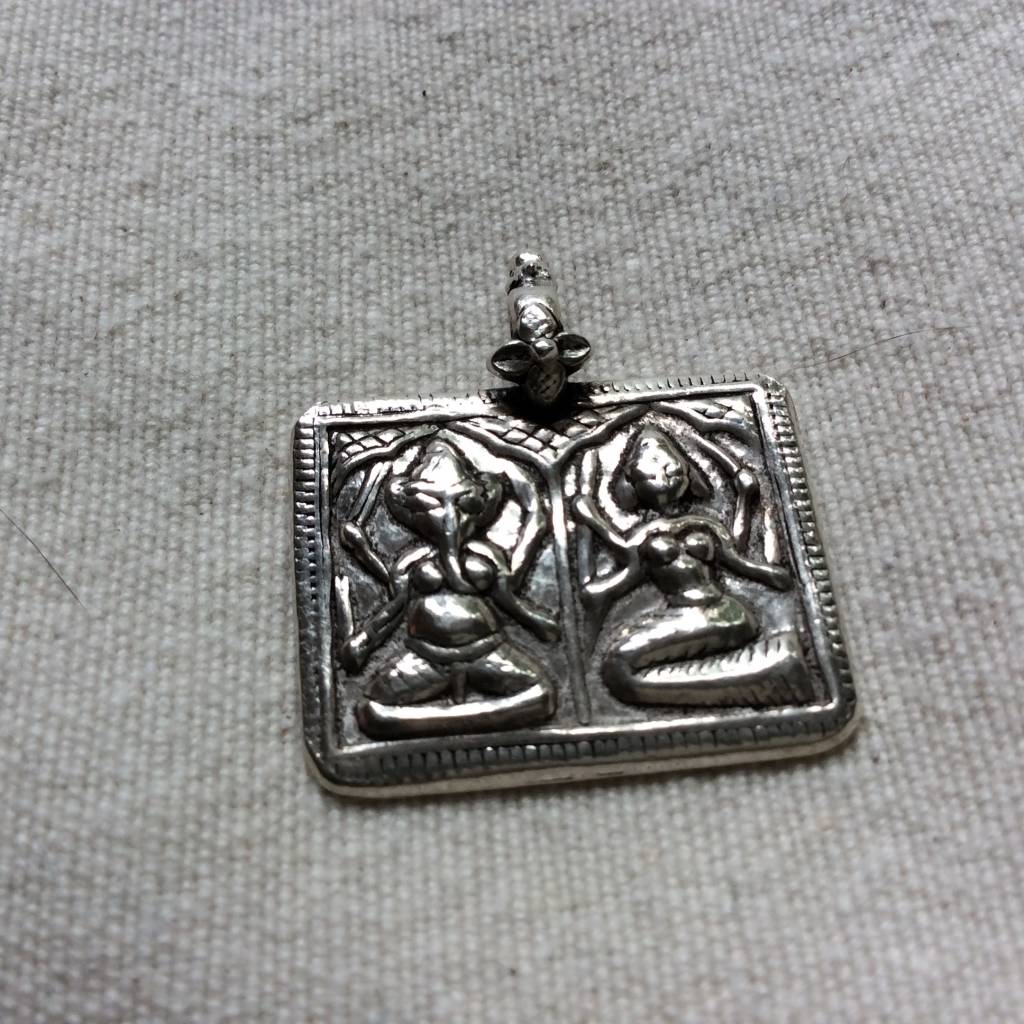 Pendant zilver Ganesh Laxmi