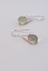 Earring silver with crystal