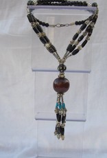 Necklace from horn camel bone and resin