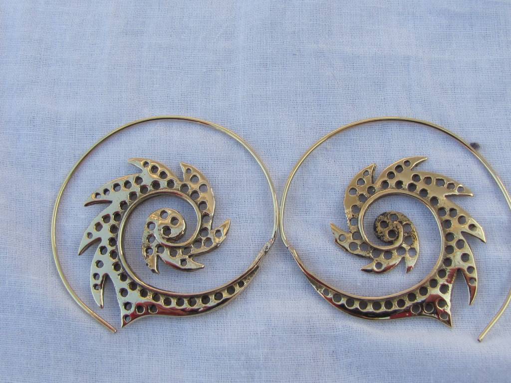 Earring curly wirly tribal bohemian