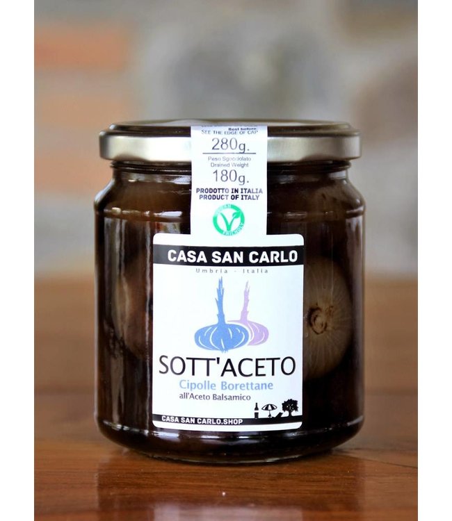 Zoete Borettane uien ingelegd in balsamico azijn – 280 gr