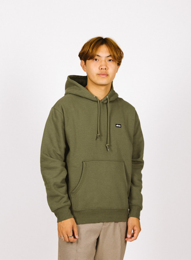 Obey Mini Box Logo Hood Thyme - GRAIL