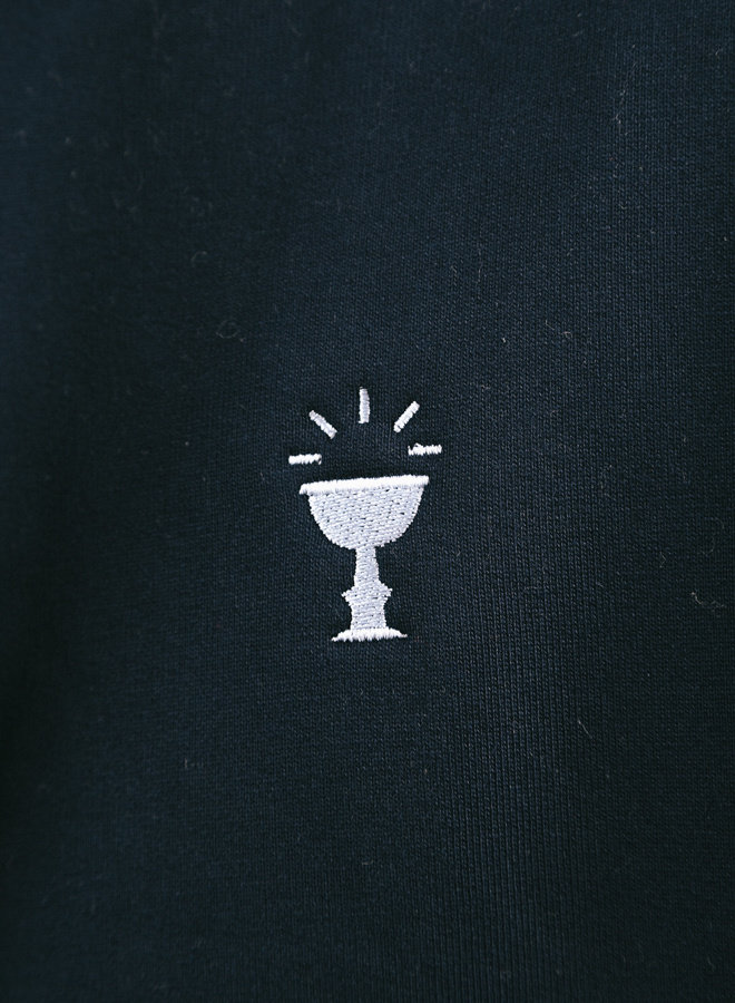 Heavyweight Cup Logo Hoodie Navy/Sky Blue