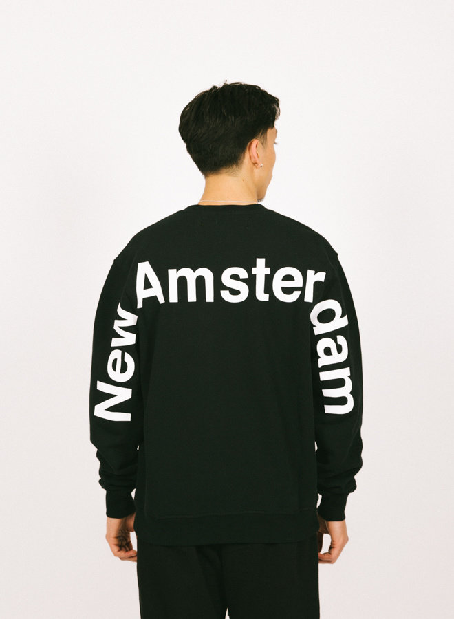 New Amsterdam Surf Association Name Sweat Black - GRAIL