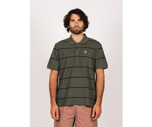Polar Stripe Polo Shirt Blueish Grey 