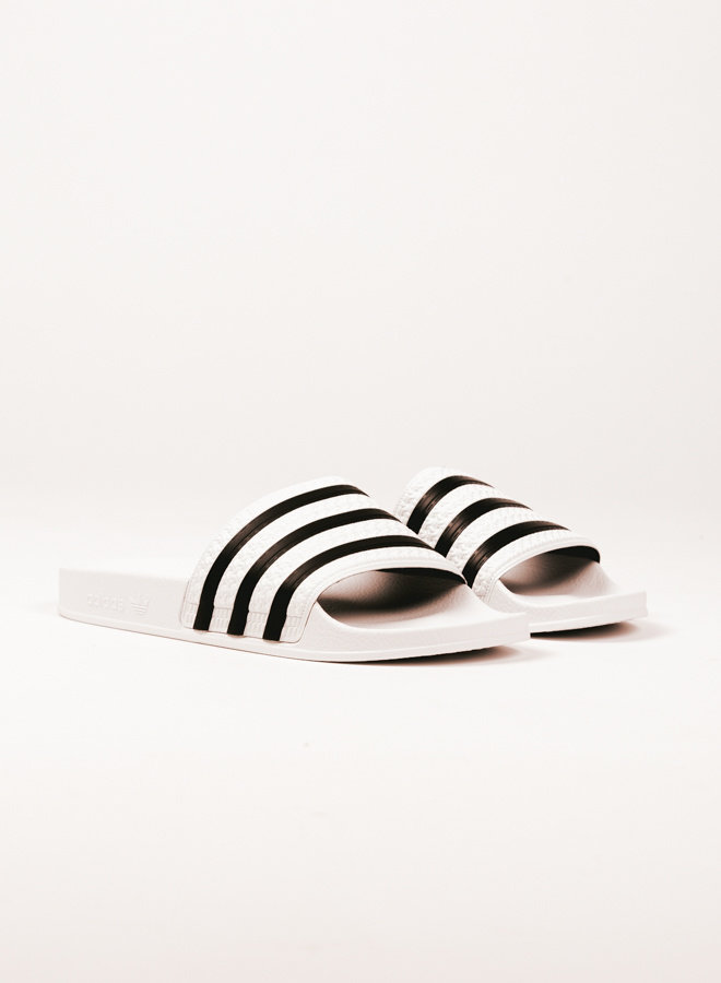 Adilette White/Black