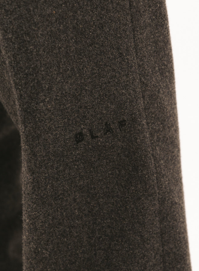 Slim Elasticated Wool Pants Dark Grey