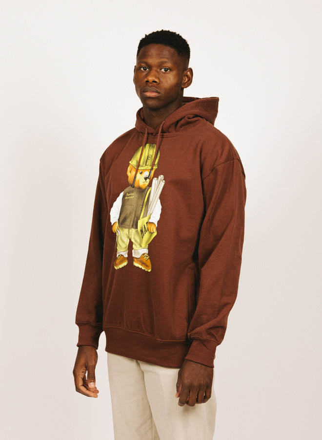 Brown teddy hoodie hotsell