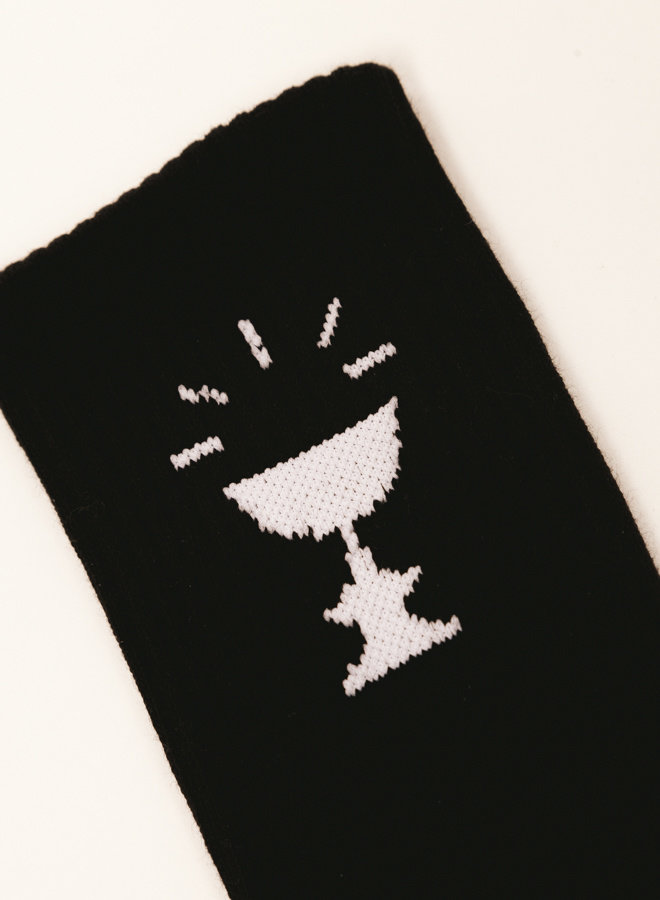 Cup Logo Sock Black