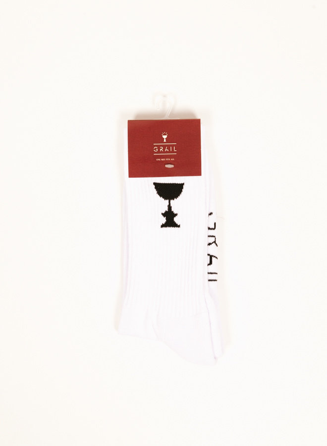 Cup Logo Sock White