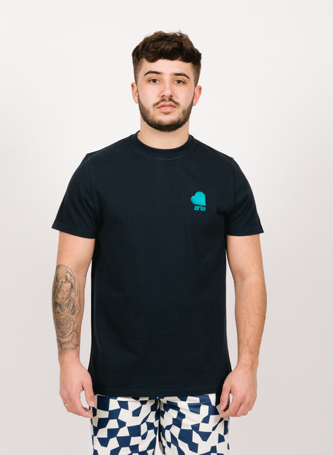 Taut Heart Logo T-shirt Navy