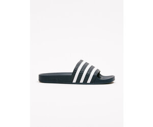 Adidas originals adilette outlet sliders in white navy