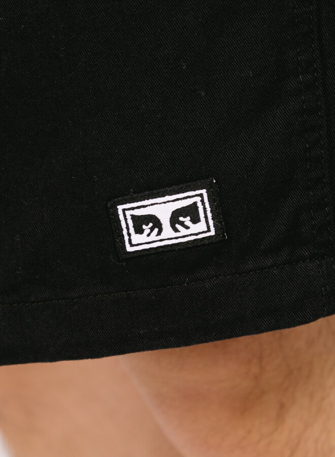 Easy Relaxed Twill Short Black