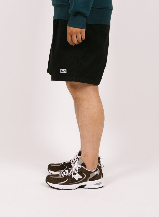 Easy Relaxed Twill Short Black