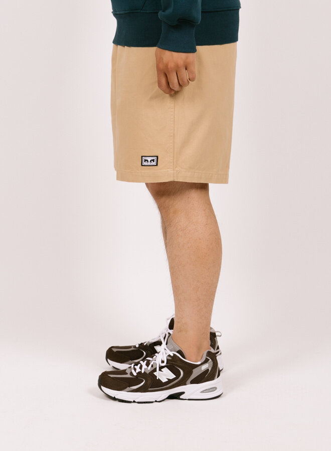 Easy Relaxed Twill Short Beige