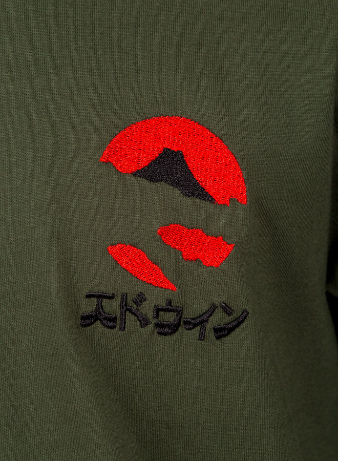 Kamifuji  Chest T-Shirt Kombu Green