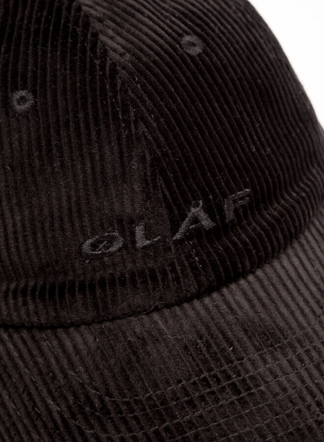 Olaf Corduroy Cap Black