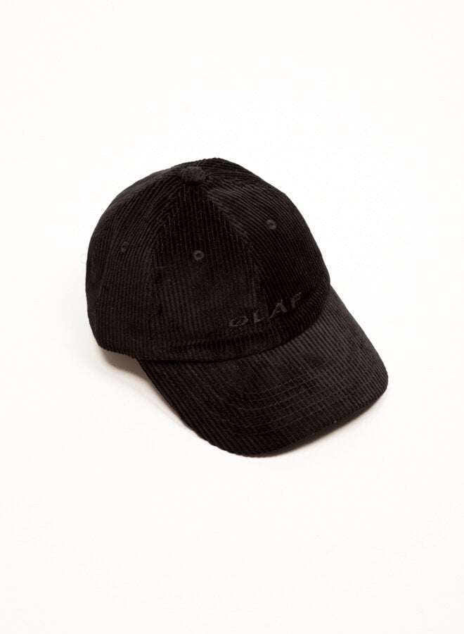 Olaf Corduroy Cap Black