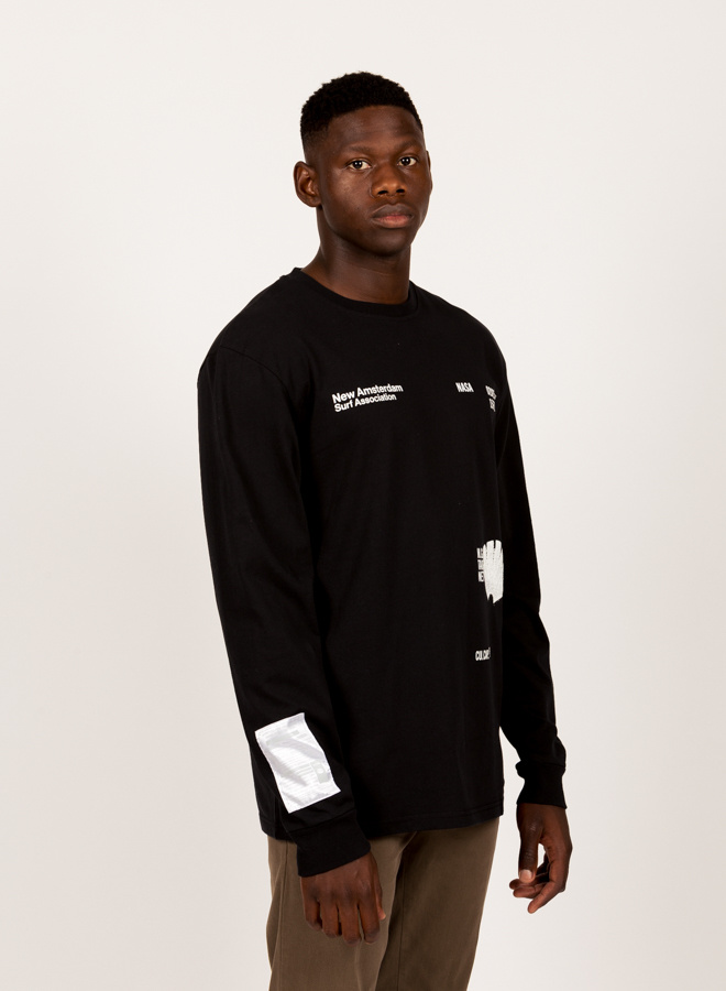 New Amsterdam Surf Association Container Longsleeve Black - GRAIL