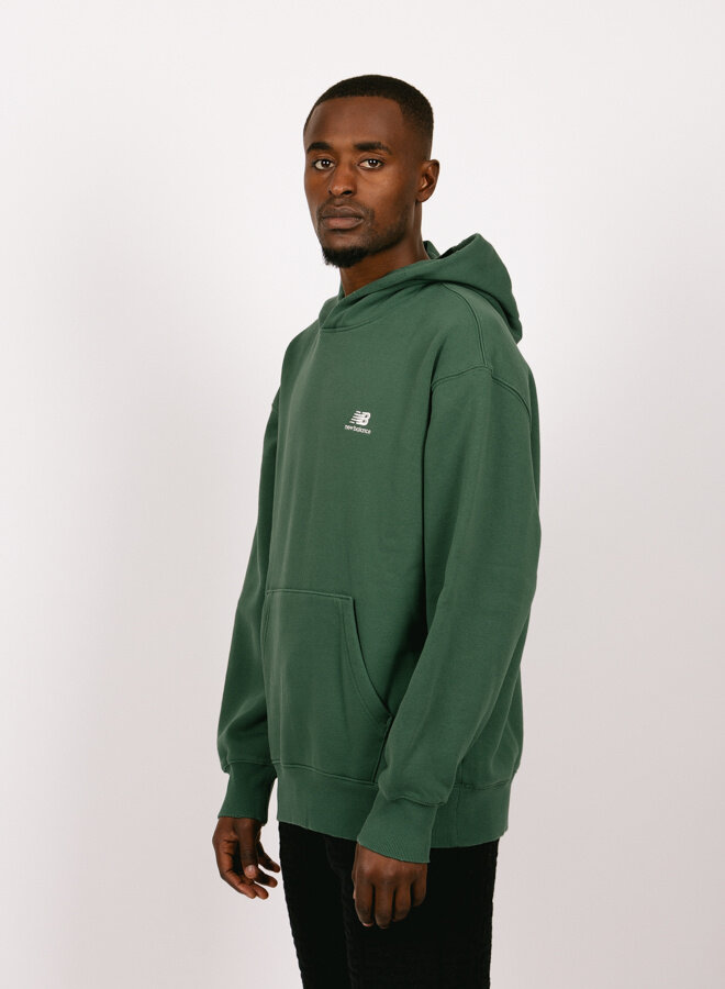 New Balance Hoops Fleece Hoodie Green - GRAIL