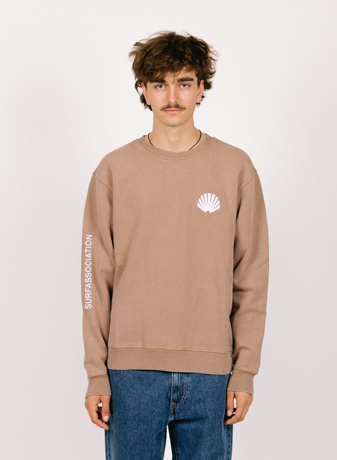 New Amsterdam Surf Association Logo Sweat Beige - GRAIL