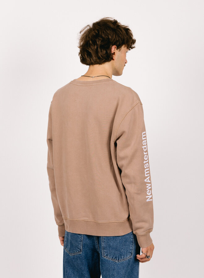 New Amsterdam Surf Association Logo Sweat Beige - GRAIL