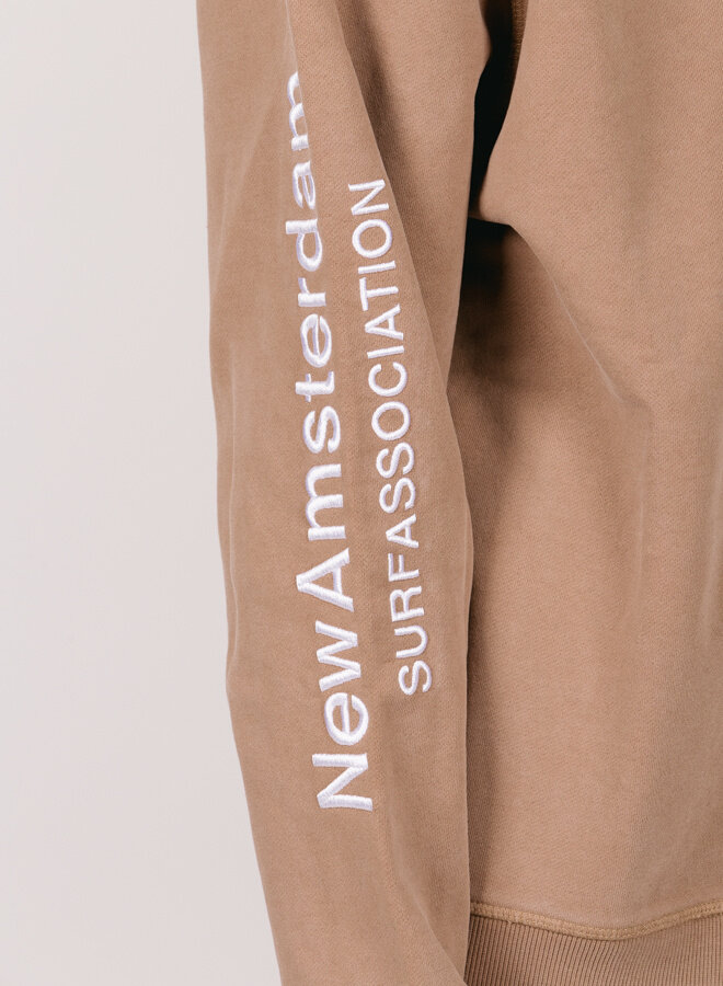 New Amsterdam Surf Association Logo Sweat Beige - GRAIL