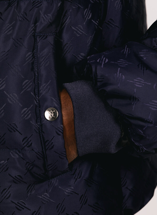 DAILY PAPER Ravan Monogram Jacquard Quilted Puffer Jacket