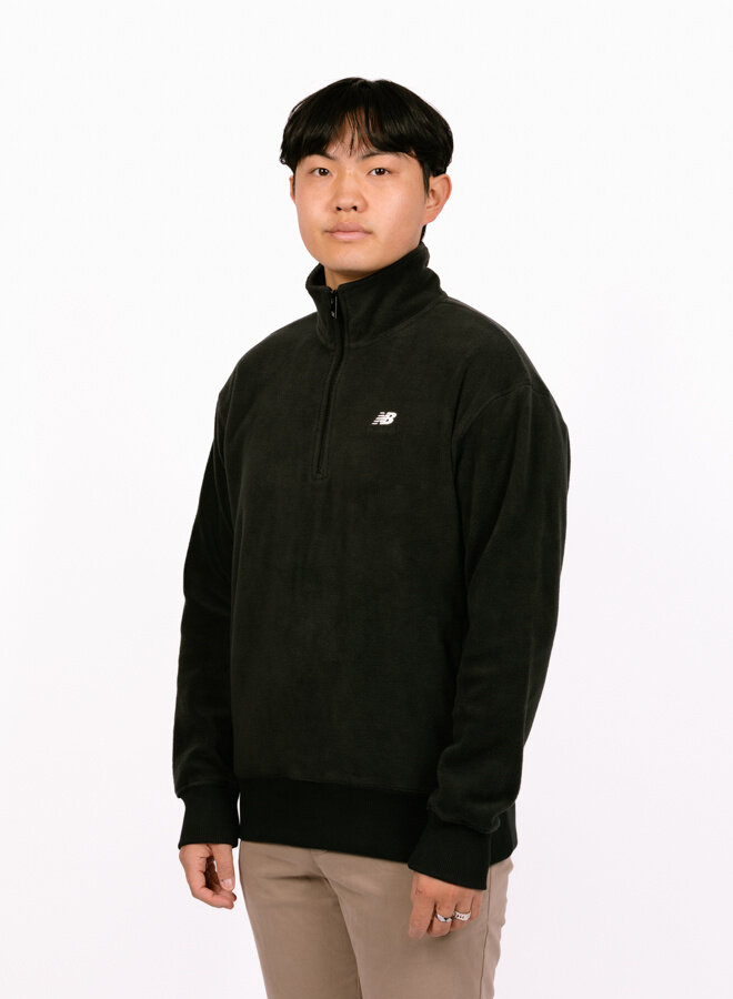 Athletics Remastered French Terry 1/4 Zip Black