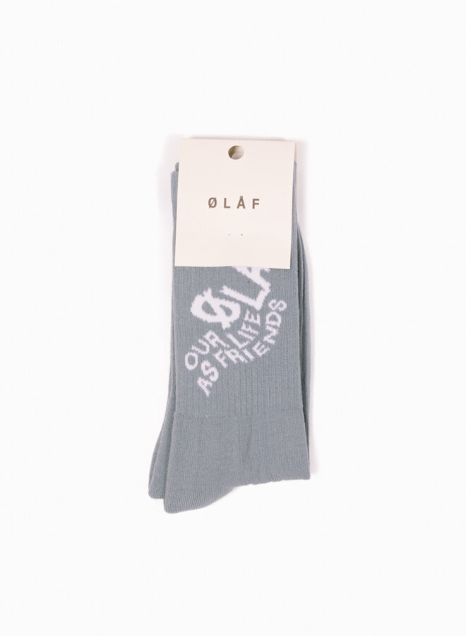 OLAF Wavy Logo Socks Sky Blue