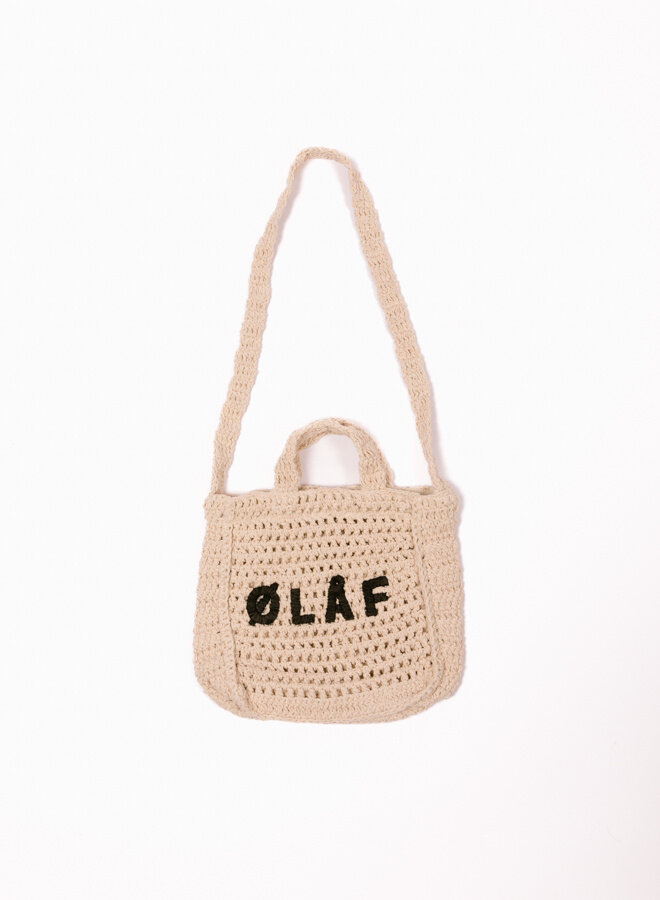 Mini Crochet Tote Off White