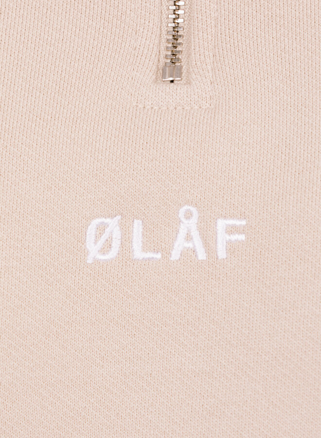 OLAF Block Zip Mock Cement