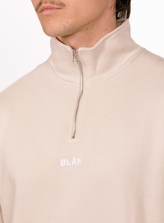 OLAF Block Zip Mock Cement