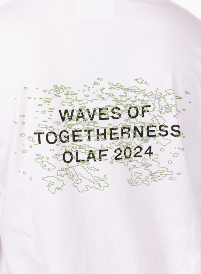 OLAF Waves Together LS Tee Optical White
