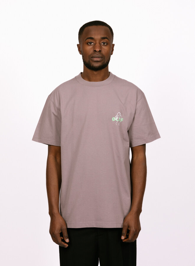 Diver Outline Tee Stone Grey