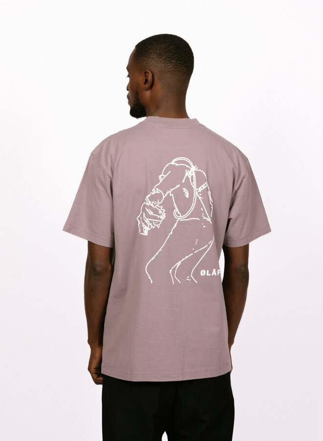 Diver Outline Tee Stone Grey