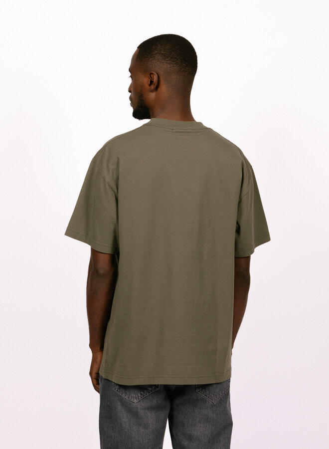 Sans Embroidered Tee Pewter