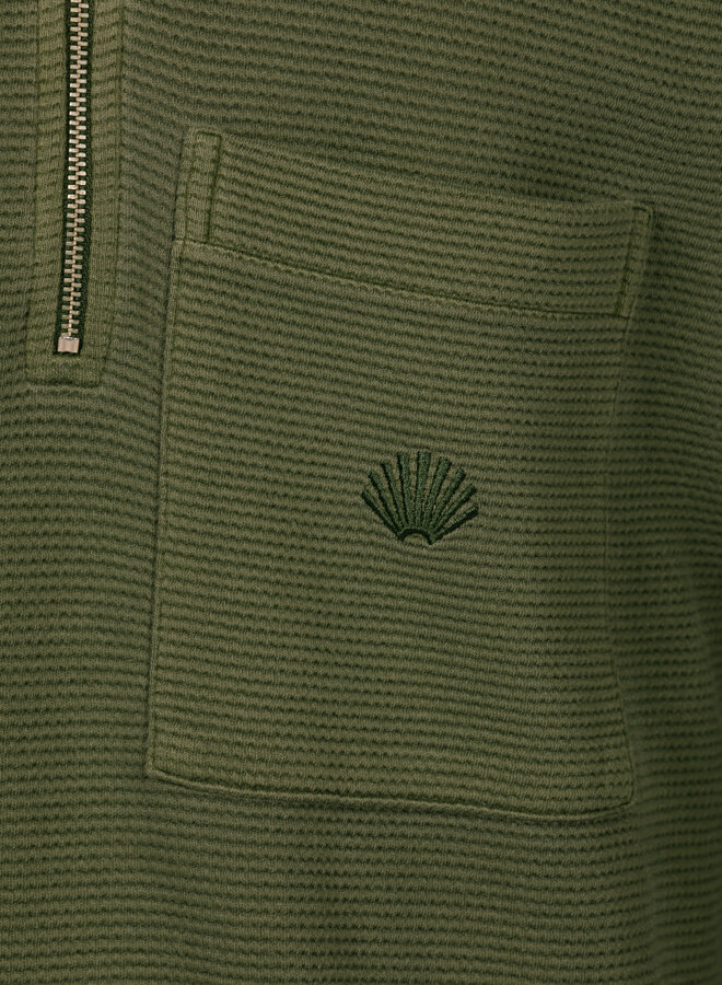 Tide Half Zip Forest Green