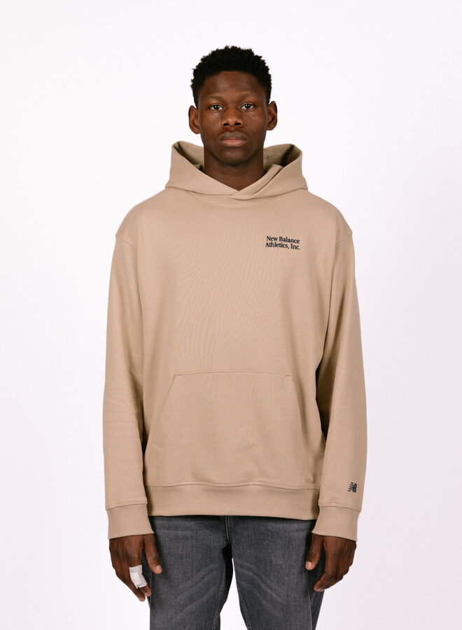 Embroidered Hoodie Beige