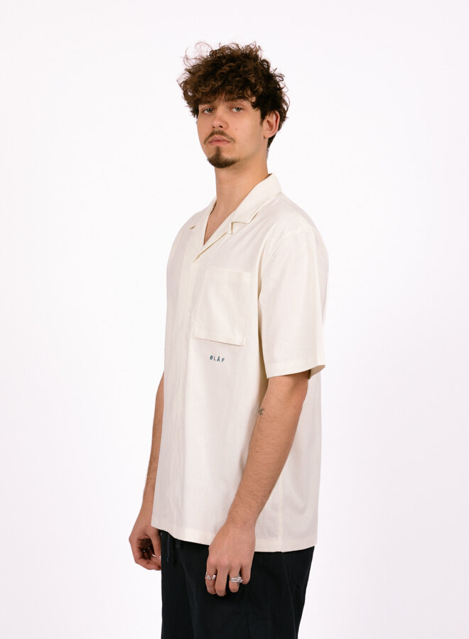 Cotton Linen SS Shirt Bone